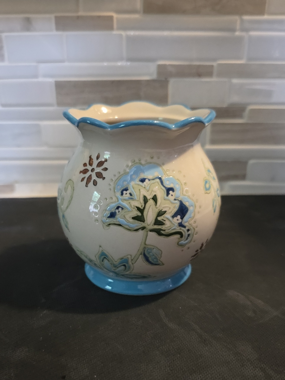 Coastline Imports Dutch Wax Mini Vase